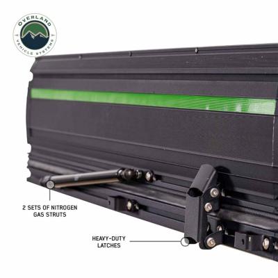 XD Lohtse - Clamshell Aluminum Roof Top Tent, 2 Person, Grey Body and Black Rainfly Overland Vehicle Systems