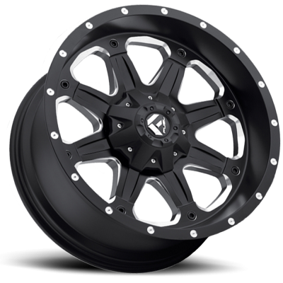 Aluminum Wheels 16X8 Boost D534 5 On 139.7 Black Milled 108 Bore 1 Offset Multi Spoke Fuel Off Road Wheels