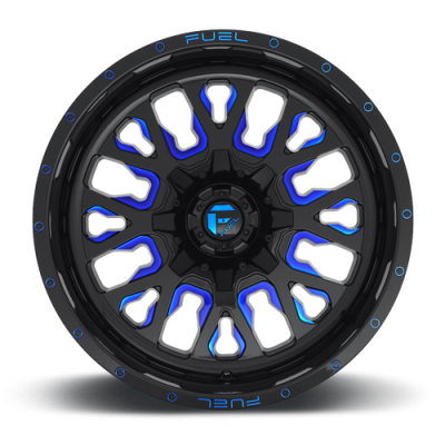 Aluminum Wheels 20X9 Stroke D645 5 On 114.3/5 On 127 Gloss Blue/Milled 78.1 Bore 1 Offset Fuel Off Road Wheels