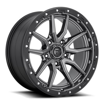 Aluminum Wheels 20X9 Rebel D680 5 On 127 Matte Gunmetal Gray Black Bead Ring 71.5 Bore 1 Offset Fuel Off Road Wheels