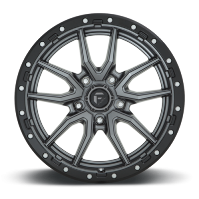 Aluminum Wheels 20X9 Rebel D680 5 On 127 Matte Gunmetal Gray Black Bead Ring 71.5 Bore 1 Offset Fuel Off Road Wheels