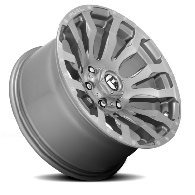 Aluminum Wheels 22X12 Blitz D693 6 On 135 Brushed Gunmetal Gray Tinted Clear 87.1 Bore -44 Offset Multi Spoke Fuel Off Road Wheels
