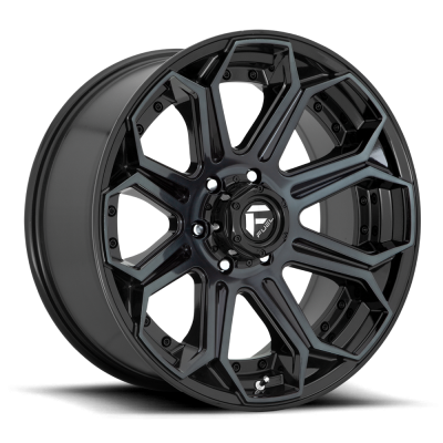 Aluminum Wheels 20X9 Siege D704 5 On 127 Gloss Black Machined Double Dark Tint 71.5 Bore 1 Offset Fuel Off Road Wheels