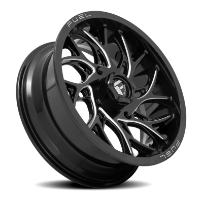 Aluminum Wheels 22X7 Runner UTV D741 4 On 137 Gloss Black Milled 110.2 Bore 0 Offset Fuel Off Road Wheels