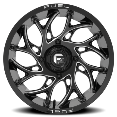 Aluminum Wheels 22X7 Runner UTV D741 4 On 137 Gloss Black Milled 110.2 Bore 0 Offset Fuel Off Road Wheels