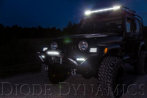 12 Inch LED Light Bar  Single Row Straight Clear Driving Pair Stage Series Diode Dynamics