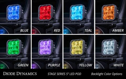 SS5 Pro Universal CrossLink 7-Pod Lightbar Yellow Driving Diode Dynamics