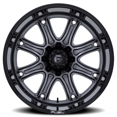 Aluminum Wheels 22X10 Darkstar FC853AB 5 On 114.3/5 On 127 Matte Gunmetal Gray/Black Lip 78.1 Bore 10 Offset Fuel Off Road Wheels