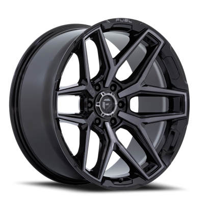 Aluminum Wheels 20X9 Flux 6 FC854BT 6 On 114.3 Gloss Black Brushed Gray Tint 66.06 Bore 20 Offset Fuel Off Road Wheels
