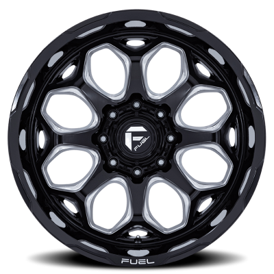 Aluminum Wheels 20X10 Scepter FC862 BE 5 On 127 Gloss Black Milled 71.5 Bore -18 Offset Fuel Off Road Wheels