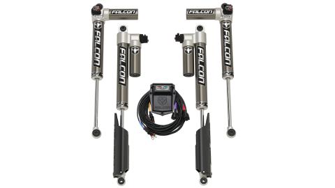 20-Up Jeep Gladiator JT Mojave No EcoDiesel SP2 3.5 e-Adjust Piggyback Shock Kit 3.5-4.5 Inch Lift Long-Travel Falcon Shocks