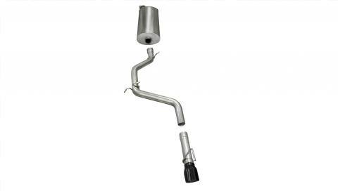 2.75 Inch Cat-Back Single Rear Exit with Single 4.0 Inch Black PVD Pro-Series Tips Corsa Performance