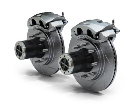 07-18 Wrangler JK Dana 30/44 Front Axle 8-Lug Locking Hub Conversion Kit w/ Slotted Big Brakes TeraFlex
