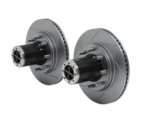 07-18 Wrangler JK Tera CRD60 Front Axle 8-Lug Locking Hub Conversion Kit w/ Slotted Big Rotors TeraFlex