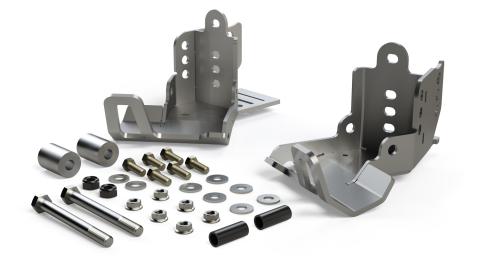 07-18 Jeep Wrangler JK HD Shock Skid Plate Kit Rear Falcon Shocks