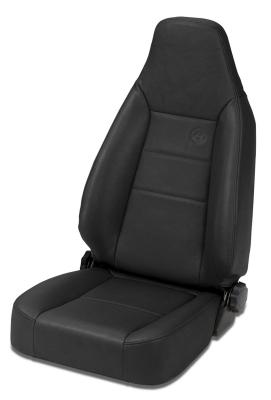 Jeep Bucket Seats Trailmax II Sport Front High Back Bucket Seat For Jeep 1976-1986 CJ7 All Vinyl Black Crush Bestop