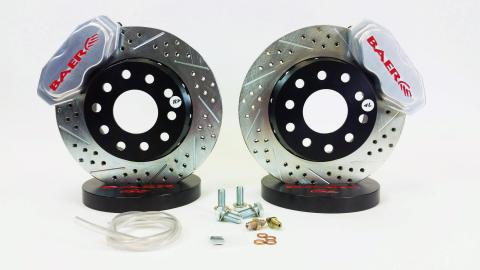 Brake System 11 Inch Front SS4+ Deep Stage Drag Race Clear TRZ Spindle Mount BAER Brakes