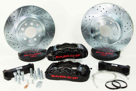 Brake System 13.5 Inch Front Pro Black 07-Pres Wrangler JK BAER Brakes