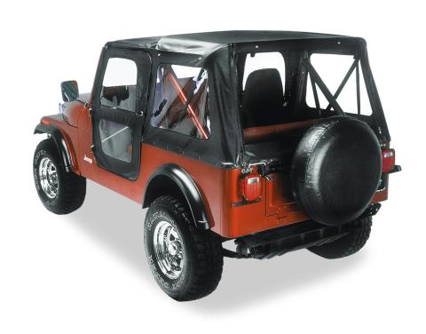 Replace-A-Top for OEM Hardware For Jeep 1976-1983 CJ5 Clear Black Crush Door Skins Included Bestop
