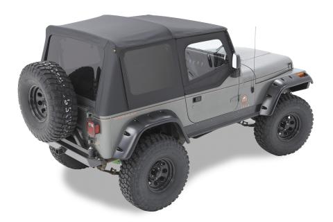 Replace-A-Top for OEM Hardware For Jeep 1987 Wrangler YJ Clear Black Crush Door Skins Included Bestop