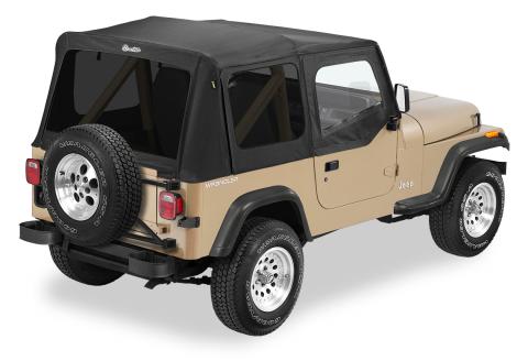 Replace-A-Top for OEM Hardware For Jeep 1988-1995 Wrangler YJ Tinted Black Denim Door Skins Included Bestop