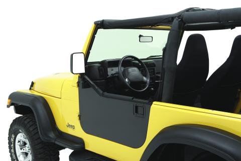 HighRock 4x4 Element Door Enclosure Panels For Jeep 1976-1986 CJ7 Front Black Bestop