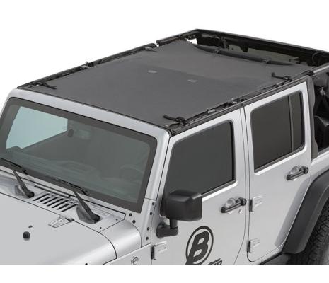Jeep Wrangler Bikini Top Sun Extended Safari Style Bikini Top For Jeep 2007-2018 Wrangler JK 4 Door Black Diamond Bestop