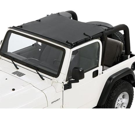 Jeep Wrangler Bikini Top Sun Standard Targa Style Bikini Top For Jeep 1997-2006 Wrangler TJ Black Diamond Fabric Bestop