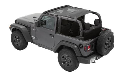 Jeep Wrangler Bikini Top Sun Extended Safari Style Bikini Top For Jeep 2018-Current Wrangler JL 2 Door Mesh Bestop