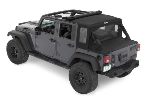 Jeep Wrangler Halftop Soft Tops For Jeep 2007-2018 Wrangler JK 4 Door Black Diamond Bestop