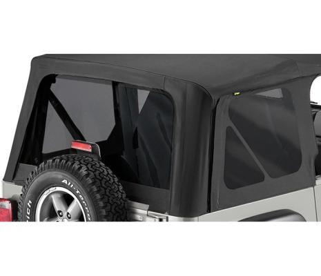 Window Replacement Set For Jeep 2003-2006 Wrangler TJ Fits Replace-A-Top 51128, 51129, 51178, 51193 Black Diamond Bestop