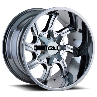 Cast Aluminum Wheels Twisted 9102 CH 20x14 Chrome 6 On 135/6 On139.7 Bolt Pattern -76 Offset Cali Offroad Wheels