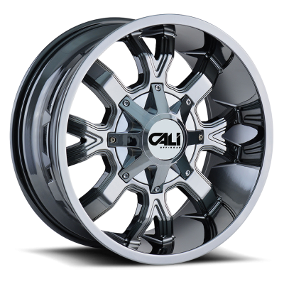 Cast Aluminum Wheels Dirty 9104 CH 22x14 Chrome 6 On 135/6 On139.7 Bolt Pattern -76 Offset Cali Offroad Wheels