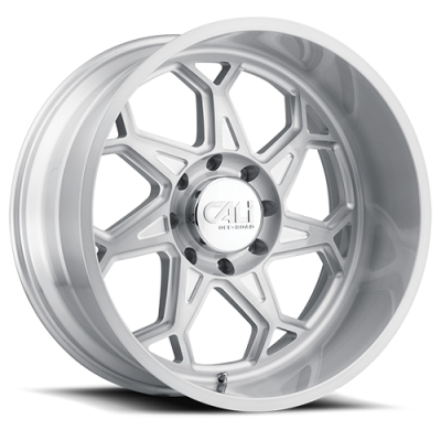 Cast Aluminum Wheels Sevenfold 9111 SL 20x10 Brushed Brushed Silver 6 On 135 Bolt Pattern -25 Offset Cali Offroad Wheels