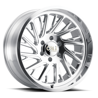 Cast Aluminum Wheels Purge 9114 PO 22x12 Milled Spokes Polished Silver 6 On 135 Bolt Pattern -51 Offset Cali Offroad Wheels