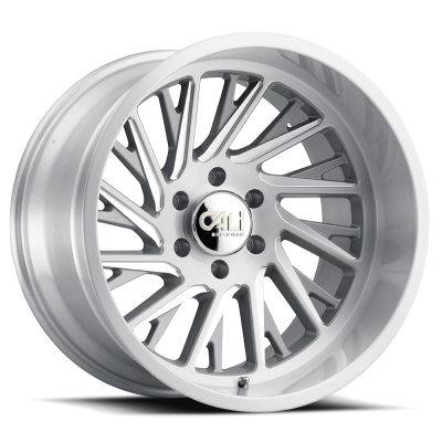 Cast Aluminum Wheels Purge 9114 SL 20x12 Brushed Brushed Silver 6 On 135 Bolt Pattern -51 Offset Cali Offroad Wheels