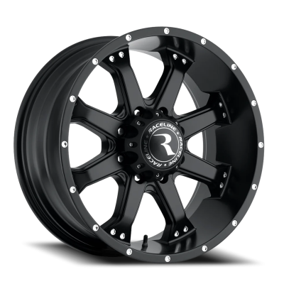 Aluminum Wheels 16x8 Assault 991B Satin Black 0 Offset 5 on 114.3 Bolt Pattern 78.1 Bore Raceline