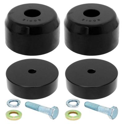 Bump Stop Kit 07-18 Wrangler JK Front Includes Billet Aluminum Spacers Urethane Bump Stops Hardware RockJock 4x4