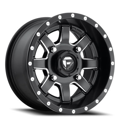 Aluminum Wheels 15X10 Maverick UTV D538 4 On 137 Matte Black Milled 110.2 Bore 0 Offset Fuel Off Road Wheels
