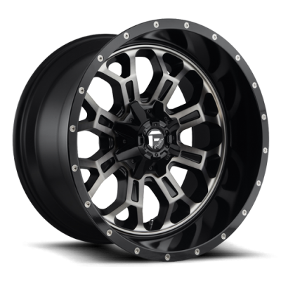 Aluminum Wheels 17X9 Crush D561 5 On 114.3/5 On 127 Gloss Black Double Dark Tint Machined Face 78.1 Bore 1 Offset 8 Spoke Fuel Off Road Wheels