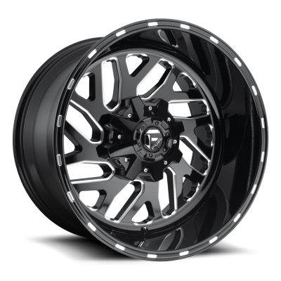 Aluminum Wheels 20X10 Triton D581 5 On 114.3/5 On 127 Gloss Black/Milled 78.1 Bore -18 Offset Mesh Spoke 40 Lbs Fuel Off Road Wheels