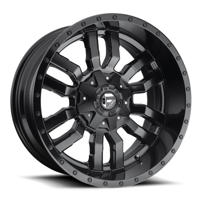 Aluminum Wheels 17X9 Sledge D596 5 On 114.3/5 On 127 Matte Black/Gloss Black Lip 78.1 Bore 1 Offset Fuel Off Road Wheels