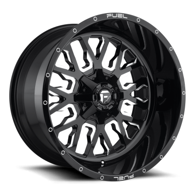 Aluminum Wheels 20X9 Stroke D611 5 On 114.3/5 On 127 Gloss Black/Milled 78.1 Bore 1 Offset Fuel Off Road Wheels