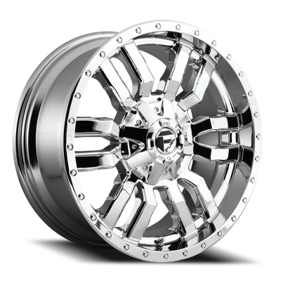 Aluminum Wheels 20X9 Sledge D631 5 On 139.7/5 On 150 Chrome Plated 110.1 Bore 1 Offset Fuel Off Road Wheels