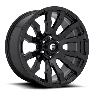 Aluminum Wheels 20X12 Blitz D675 5 On 127 Gloss Black 71.5 Bore -44 Offset Multi Spoke Fuel Off Road Wheels