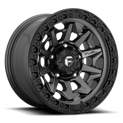Aluminum Wheels 18X9 Covert D716 5 On 127 Matte Gunmetal Gray Black Bead Ring 71.5 Bore 1 Offset Multi Spoke Fuel Off Road Wheels