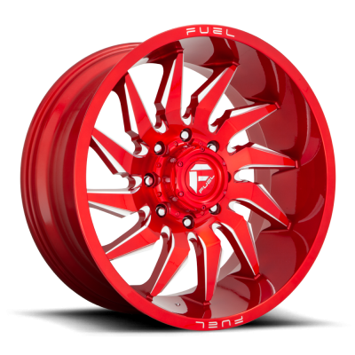 Aluminum Wheels 20X10 Saber D745 5 On 139.7 Candy Red Milled 78 Bore -18 Offset Fuel Off Road Wheels