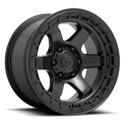 Aluminum Wheels 17X9 Block D750 5 On 127 Matte Black/Black Ring 71.5 Bore 1 Offset 6 Spoke Fuel Off Road Wheels