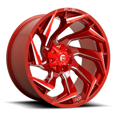 Aluminum Wheels 15X8 Reaction D754 5 On 114.3/5 On 120.65 Candy Red/Milled 72.7 Bore -18 Offset Fuel Off Road Wheels