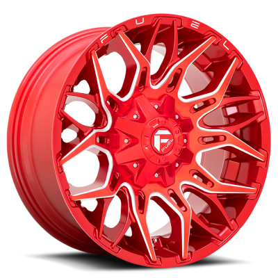 Aluminum Wheels 22X12 Twitch D771 5 On 114.3/5 On 127 Candy Red Milled 78 Bore -44 Offset Fuel Off Road Wheels